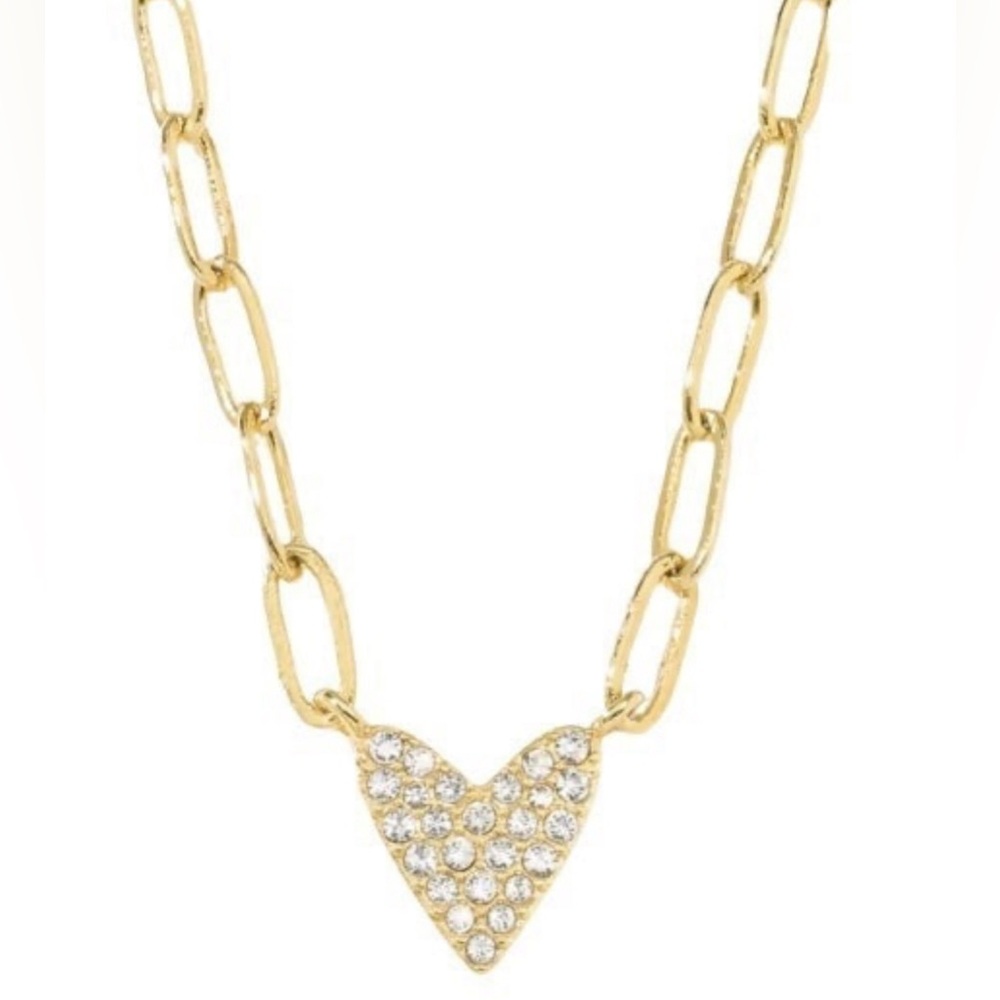 Touchstone Crystal by Swarovski LOVE LETTERS heart necklace BNIB gold plated